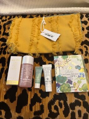 Sisley Mini Skincare & Fragrance Set with Yellow Fringe Pouch